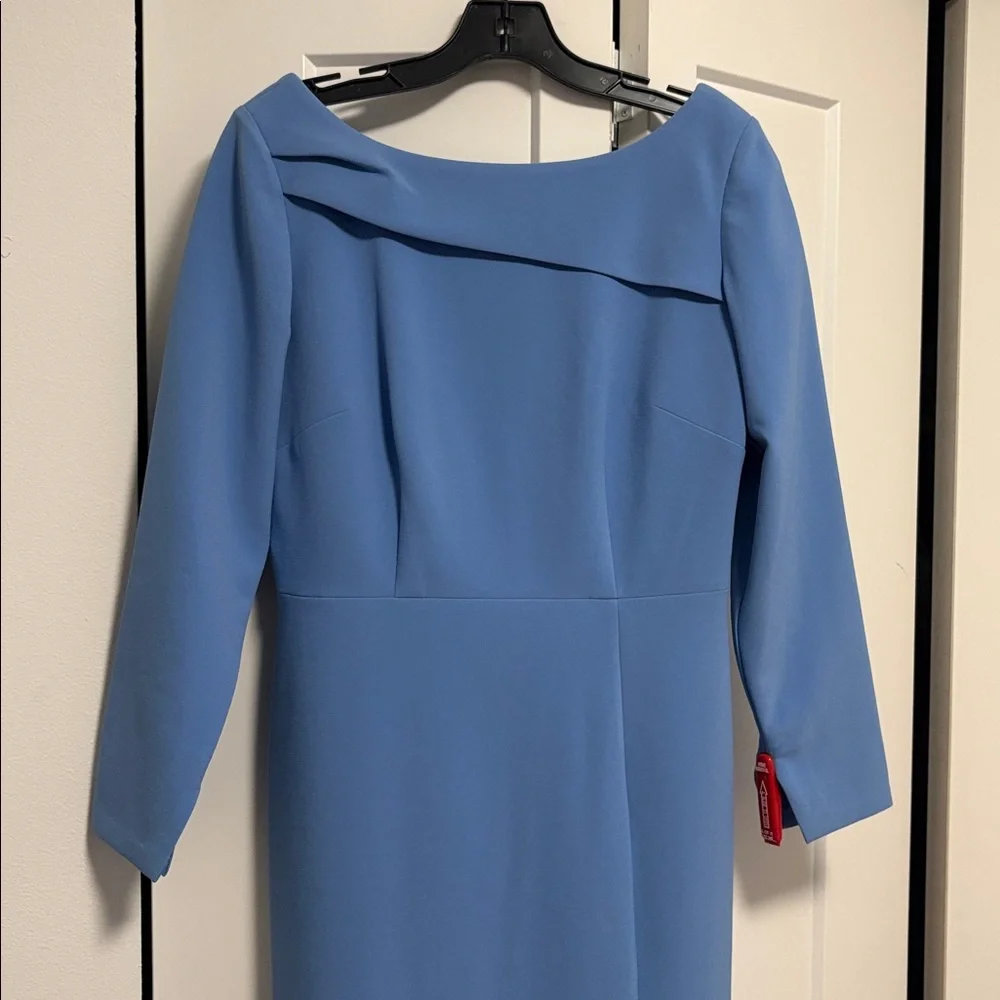 NWT [Sachin + Babi] Patrizia Bateau Neck Midi Dress in Chambray Blue Women’s 8 - Picture 5 of 13